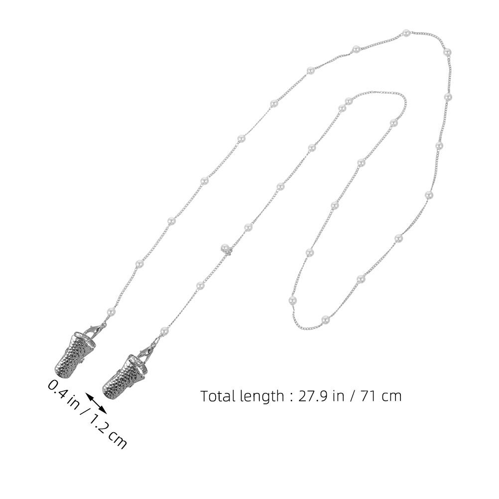 2 ชิ้น สายคล้องแว่นตาประดับลูก - Mask Chain Holder บทวิจารณ์และราคา