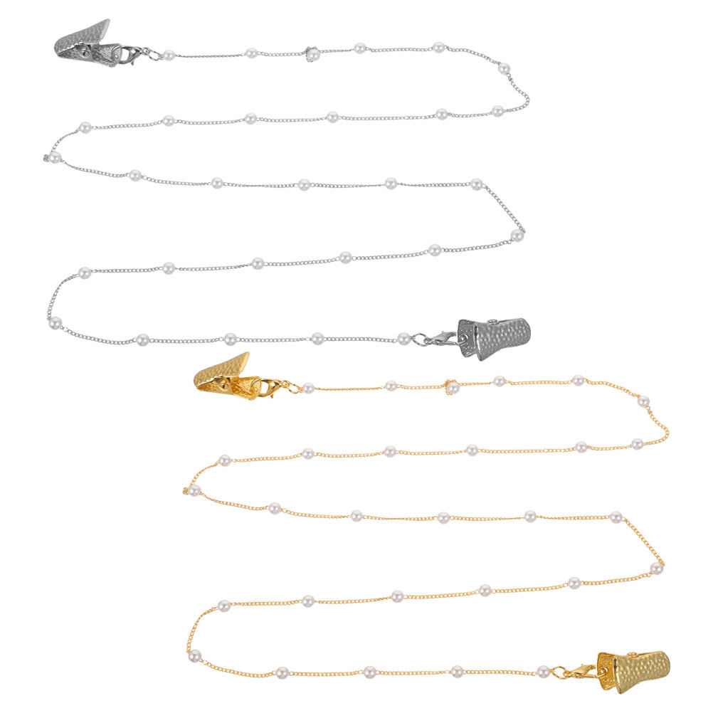 2 ชิ้น สายคล้องแว่นตาประดับลูก - Mask Chain Holder บทวิจารณ์และราคา