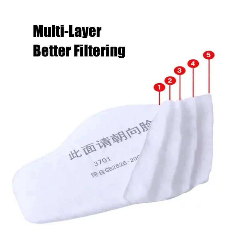 3701 อนุภาคผ้าฝ้ายสําหรับ 3M 3 - Dust Mask Construction บทวิจารณ์และราคา